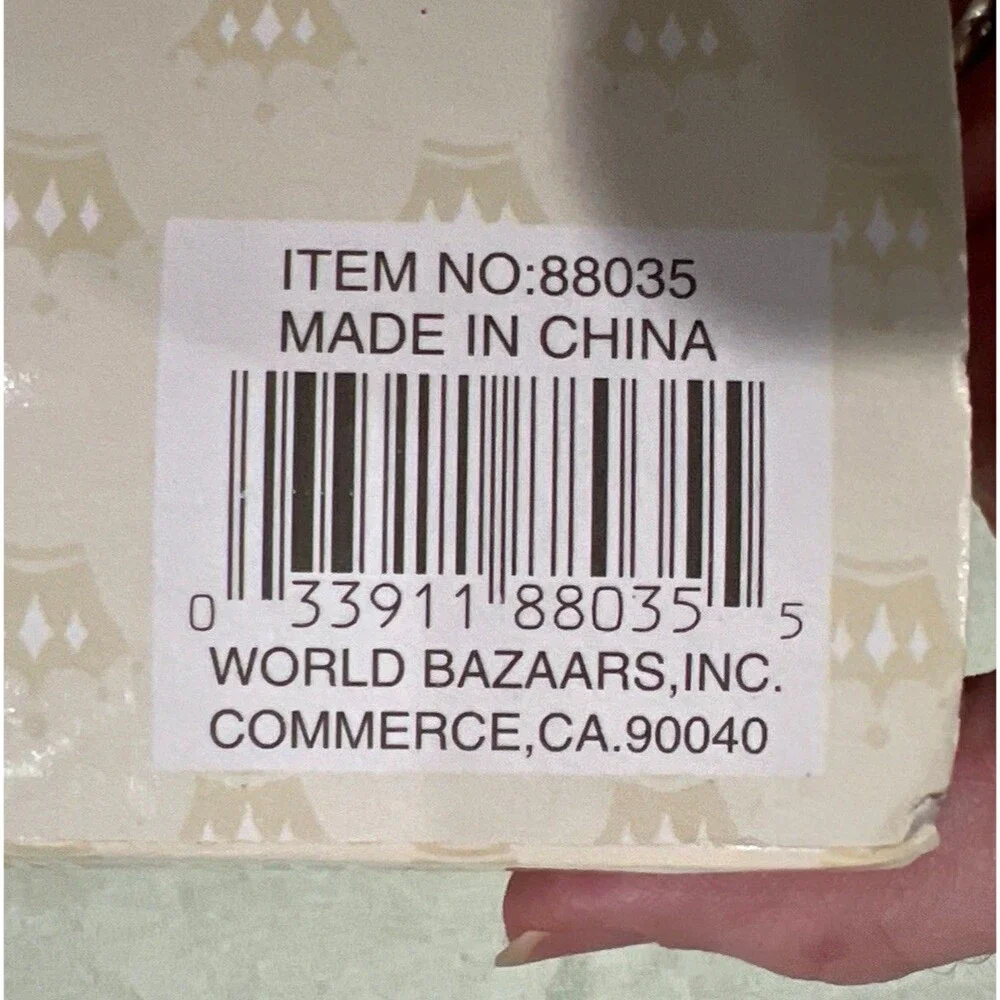 Nativity Set Hand Painted World Bazaars Crown Accents  11 pcs Christmas Holidays